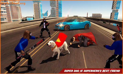 Flying Superhero Dog Hero City Rescue: Dog Games screenshot