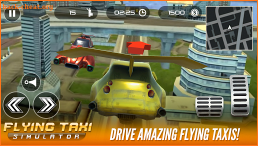 Flying taxi simulator screenshot
