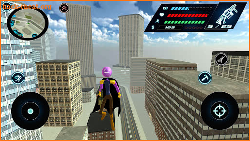 Flying Thanos Stickman Rope Hero Gangster Crime screenshot