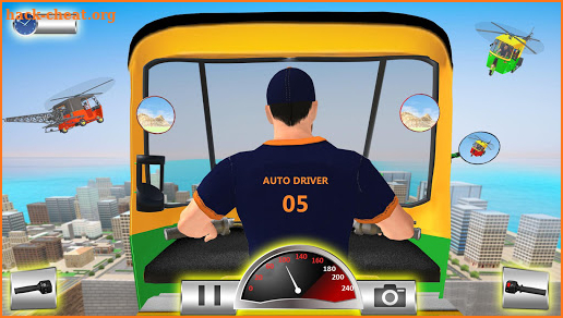 Flying Tuk Tuk Auto Rickshaw Driver : Taxi Games screenshot