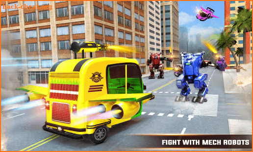 Flying Tuk Tuk Robot Transform: Hero Robot Games screenshot