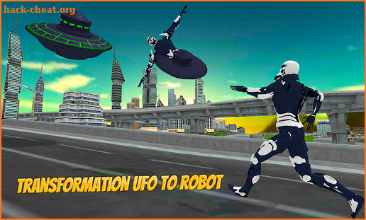 Flying UFO Robot Game:Alien SpaceShip Battle screenshot