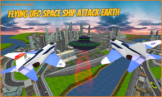 Flying UFO Robot Game:Alien SpaceShip Battle screenshot