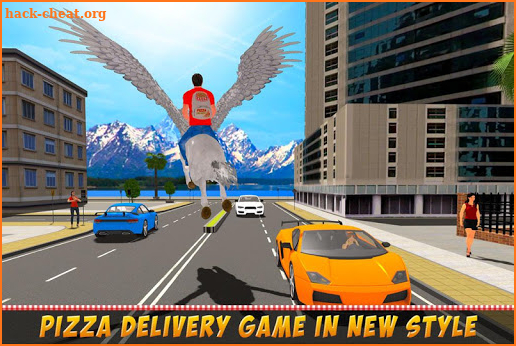 Flying Unicorn Horse Pizza Delivery Boy screenshot