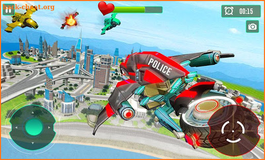 Flying US Police Bike Transform Robot Bike Games screenshot