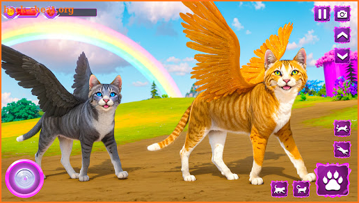 Flying Wild Cat Care Sim 3D screenshot