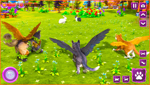 Flying Wild Cat Care Sim 3D screenshot