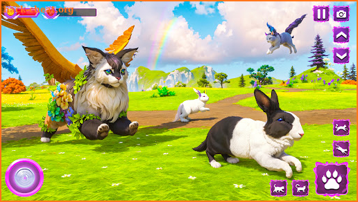 Flying Wild Cat Care Sim 3D screenshot