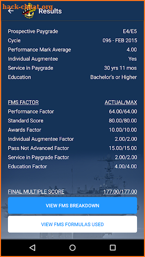FMS Calculator screenshot