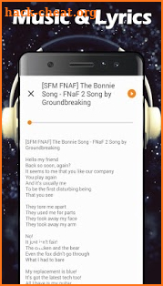 FNAF 1234 Songs & Lyrics Full screenshot