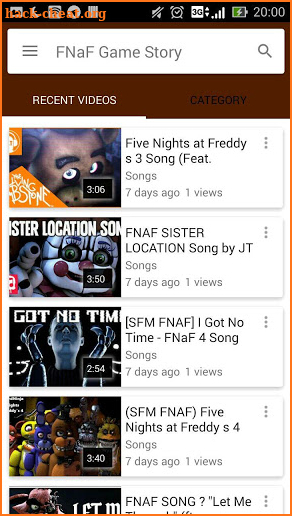 FNaF new song 2018 collection screenshot