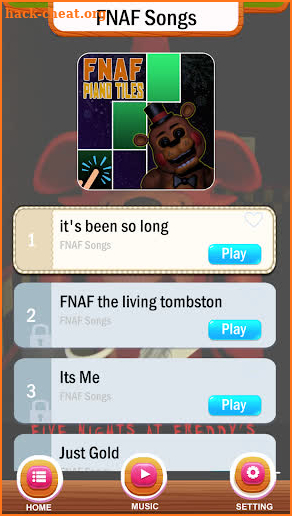 🐻 FNAF Piano Songs 👻 Piano Tiles Game screenshot