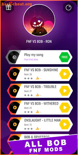 FNF Bob Mod Tiles Hop Music Game screenshot