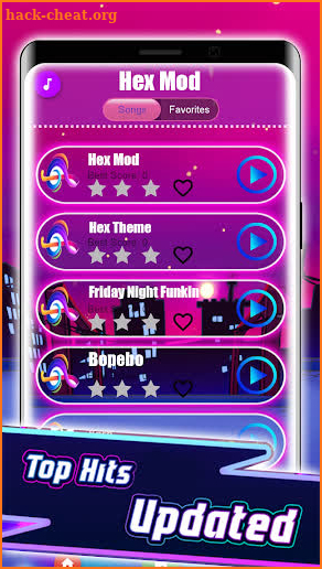 FNF Hex Mod Friday Night Funkin' Piano Tiles screenshot