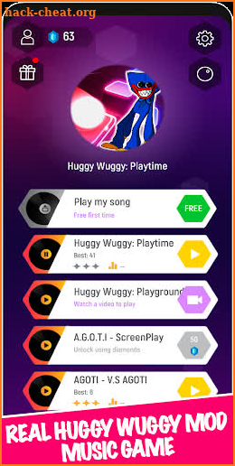 FNF Huggy Wuggy Mod Tiles Hop screenshot