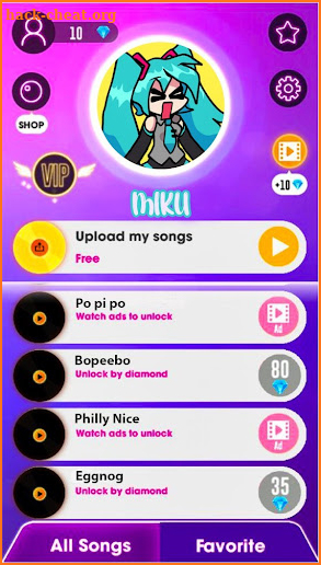 FNF Miku Music Battle Friday EDM Tiles Hop screenshot