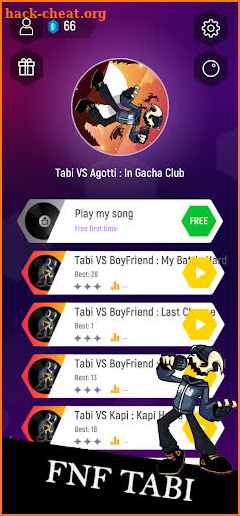 FNF Tabi Tiles Hop Music Rush screenshot