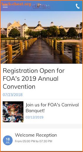 FOA 2019 Convention screenshot