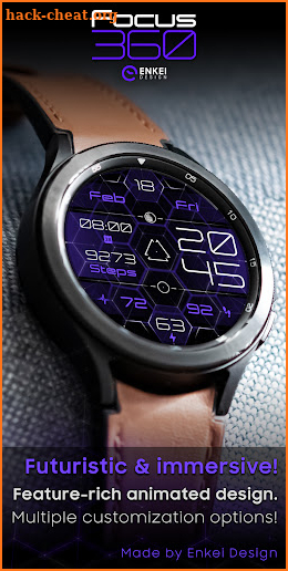 Focus 360 - digital watch face screenshot