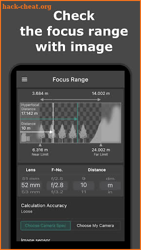 Focus Range screenshot