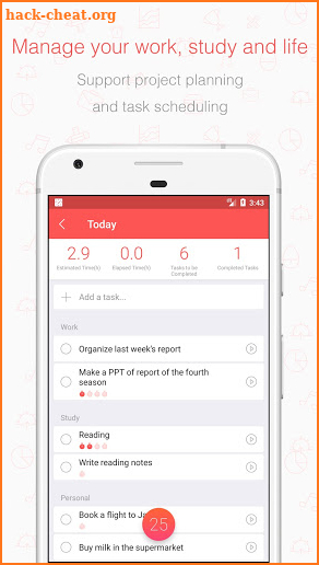 Focus To-Do: Pomodoro Timer & Tasks List Organizer screenshot