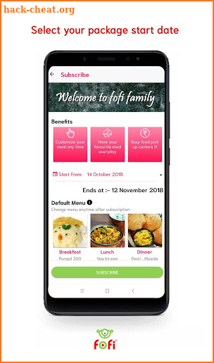 FOFI Foods - Daily Catering Food Delivery Service screenshot