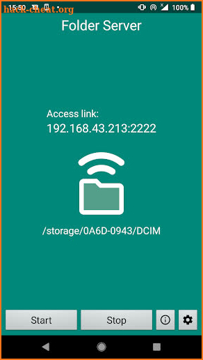 Folder Server - WiFi file access screenshot