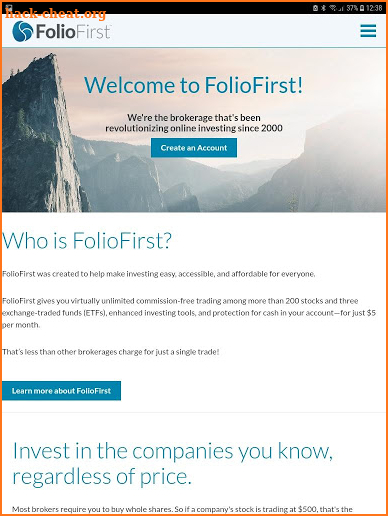 FolioFirst screenshot