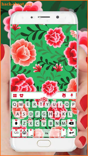 Folk Flower Pattern Keyboard Theme screenshot