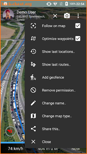 Follow - realtime location app using GPS / Network screenshot