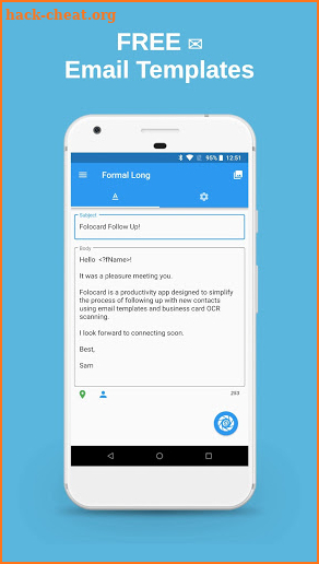 Folocard - Follow Up Email - Business Card Scanner screenshot