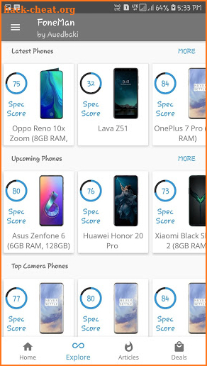 FoneMan | Smartphone Scores & Reviews screenshot