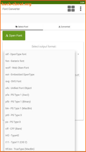 Font Converter - Convert OTF to TTF screenshot