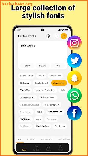 Font Gallery screenshot