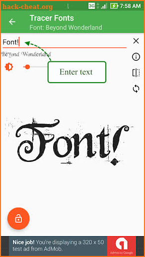Font! Lightbox tracing app screenshot