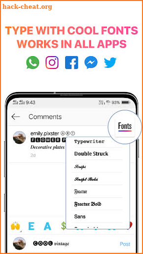 Fonts for Instagram - Cool Text, Fancy Font Styles screenshot