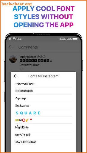 Fonts for Instagram - Cool Text, Fancy Font Styles screenshot