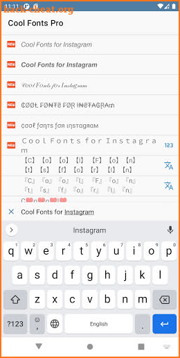 Fonts for Instagram Pro screenshot
