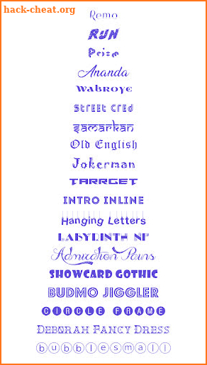 Fonts for Keyboard screenshot