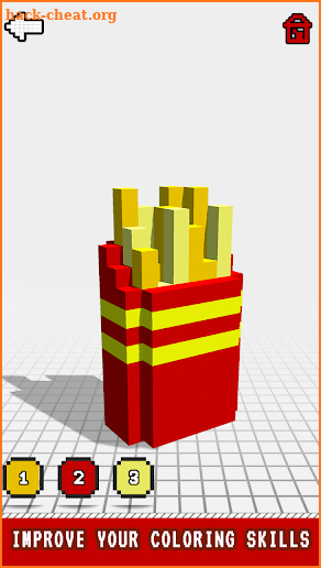 Food 3D Color by Number: Voxel Coloring Book Pages screenshot