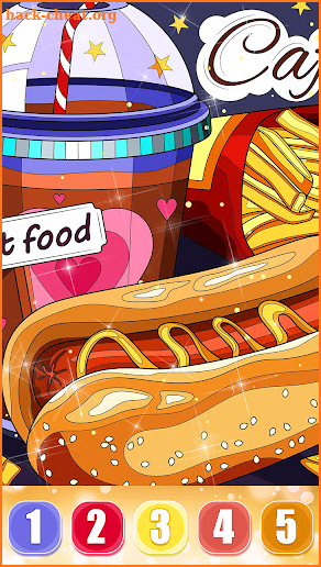 Food Coloring Games, Offline Paint by Number screenshot