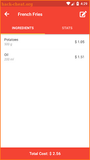 Food Cost Calculator screenshot
