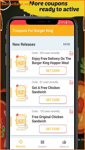Food Coupons For Burger King screenshot