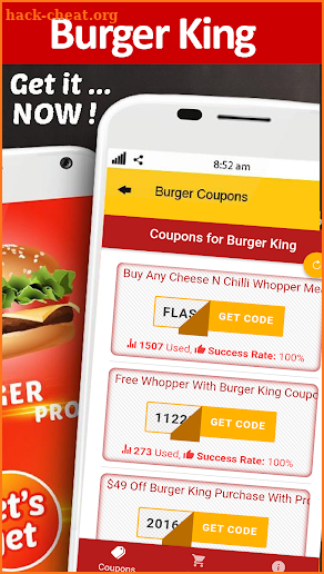 Food Coupons for Burger King 🍔🍹 screenshot