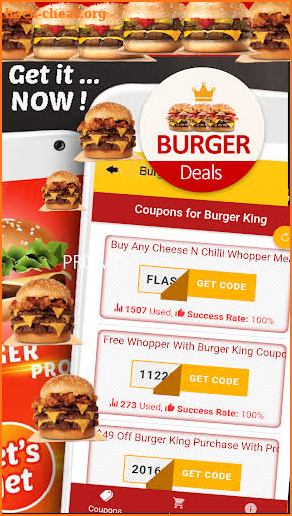 Food Coupons for Burger King - Hot Discounts 🔥🔥 screenshot