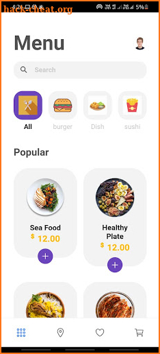 Food Delivery UI screenshot