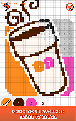 Food Logo Color by Number: Pixel Art Coloring Book screenshot