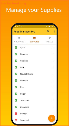Food Manager - Meals, Pantry and Shopping List screenshot