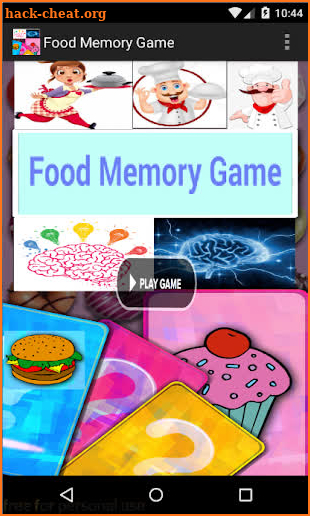 Food Memory Game screenshot