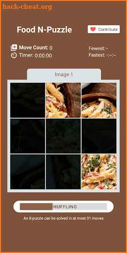 Food N-Puzzle screenshot